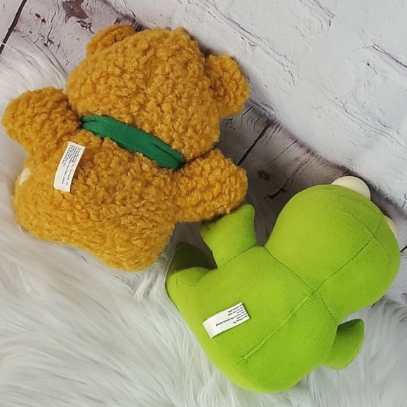 Vintage 80s McDonald's Muppets Sesame Street Baby Kermit & Fozzie Bear Plush Set - Picture 15 of 16